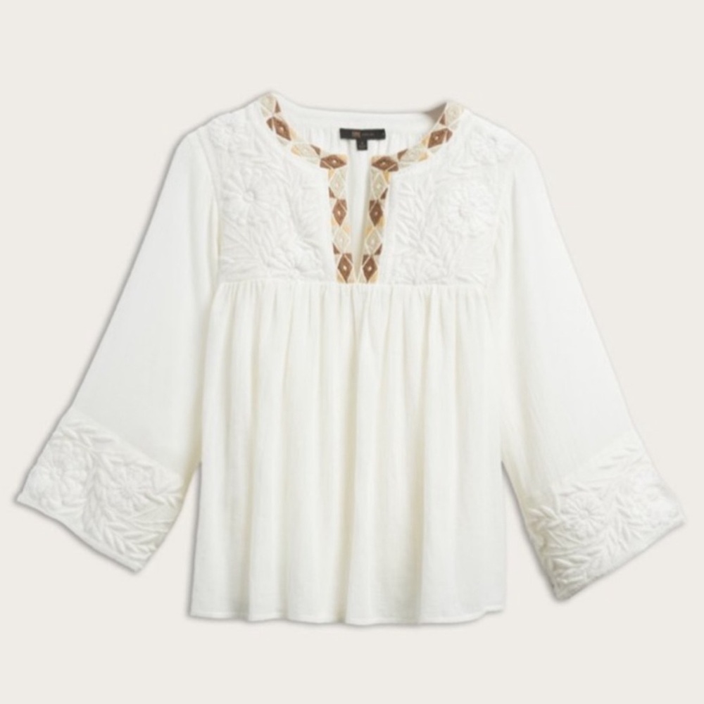 NWT Frye Blouse in Egret Small
